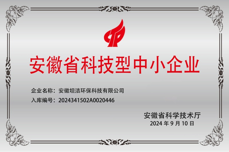 佳木斯安徽科技型中小企业证书